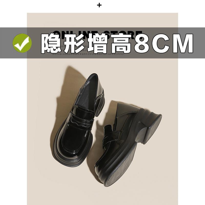Platform Women's New Inner Height Increase Leather Small Leather Shoes Small Size 3233 Thick Heel Single Shoes Women