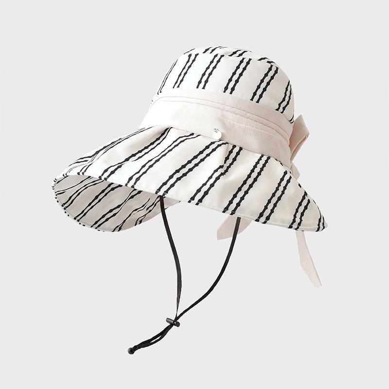 Taizhou Wenling summer sunscreen hat women's outdoor big eaves sunshade bucket hat big head circumference show face small sun hat