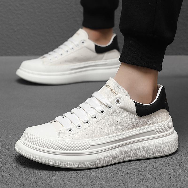 Lift Shoes Elevator Sneakers Chunky Unisex Height Increase 6cm White Sneakers Plus Size 38-44