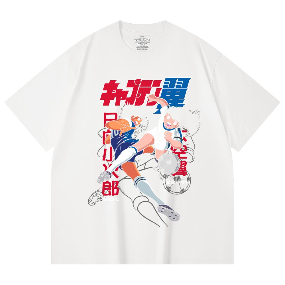 230 Gsm 100% Cotton Captain Tsubasa V2 Print Unisex Heavy Cotton T Shirt