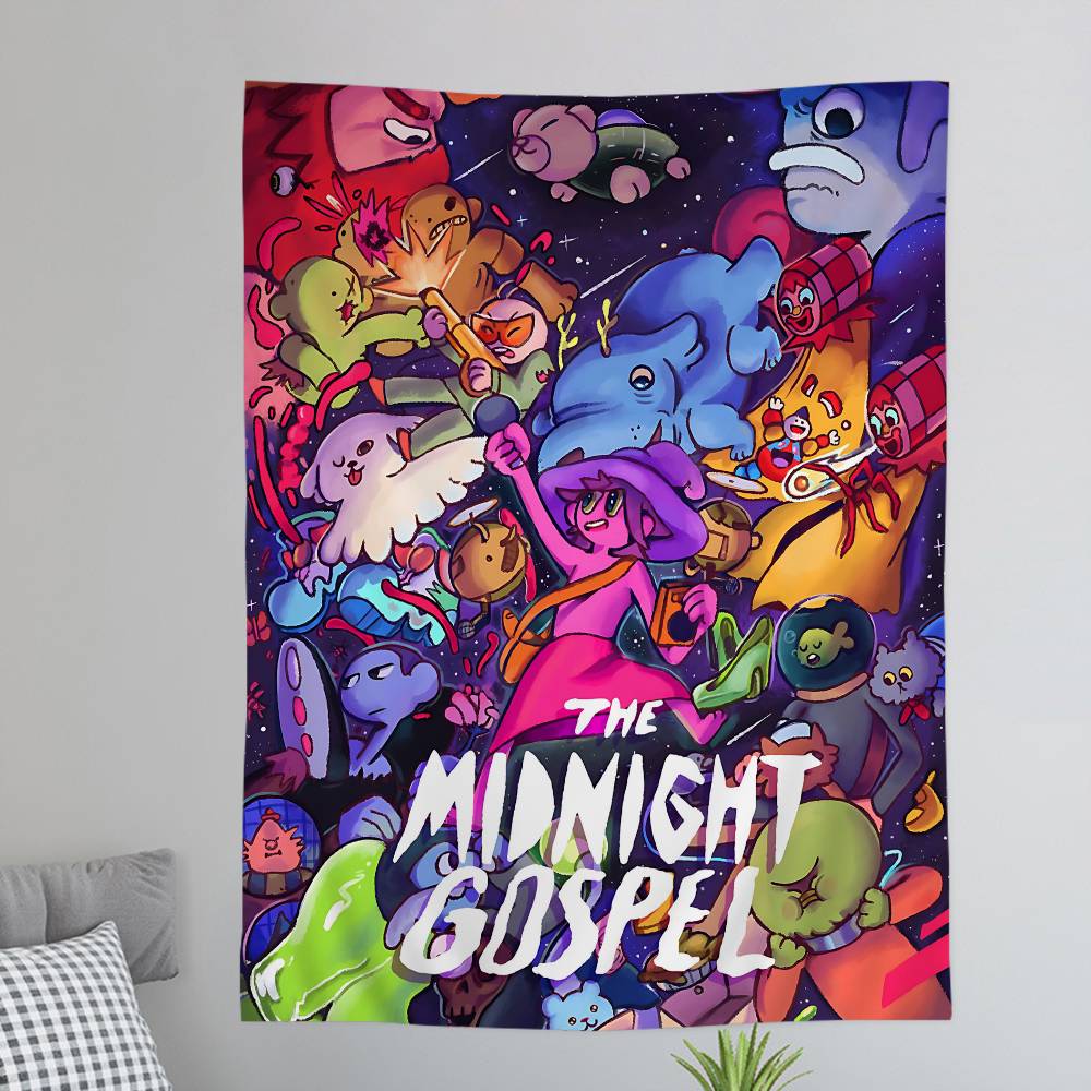 The MMidnight GGospel Cartoon Tapestry Art Science Fiction Room Home Decor Wall Hanging Home Decor