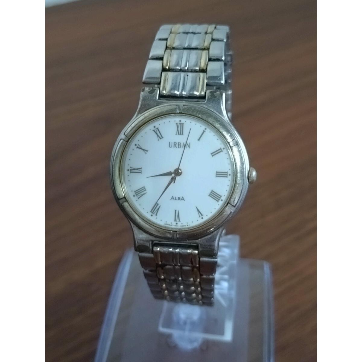 [Working Item] SEIKO ALBA URBAN Women s Men s Silver Gold Analog Watch 400