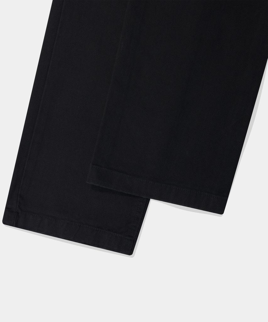 Lambeulla Fatigue Semi-Wide Work Cotton Pants [Black]