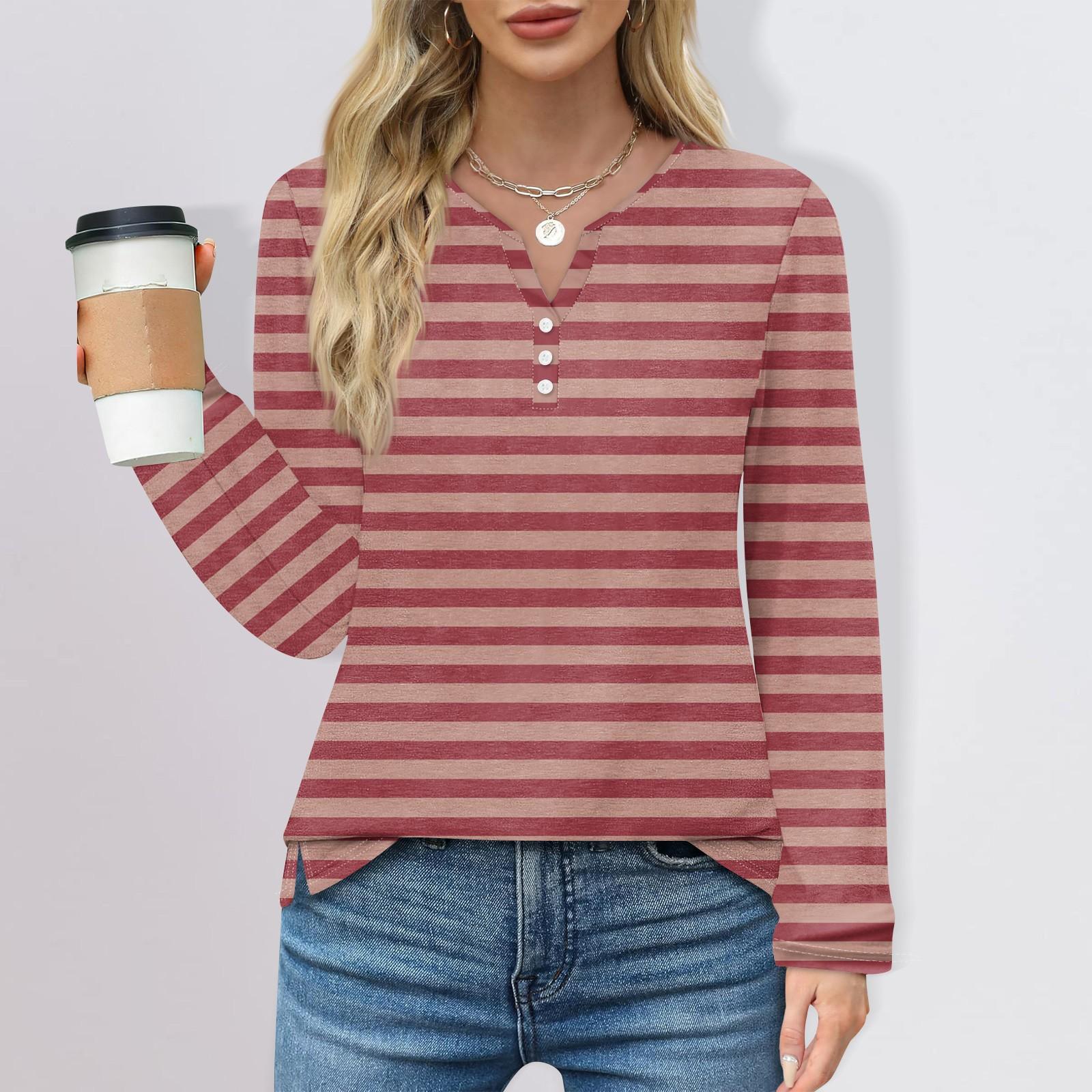 

Жен. Футболка Футболка Пуговицы Цветочный принт Длинный рукав Повседневные Выходные Мода Классический Классический V-образный вырез Обычный Топ XL красный