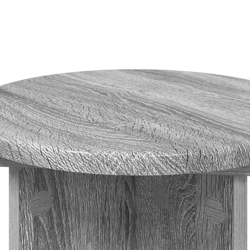 Plant Stand 2 Pcs Grey Sonoma Ø29.5 X 40 Cm Engineered Wood