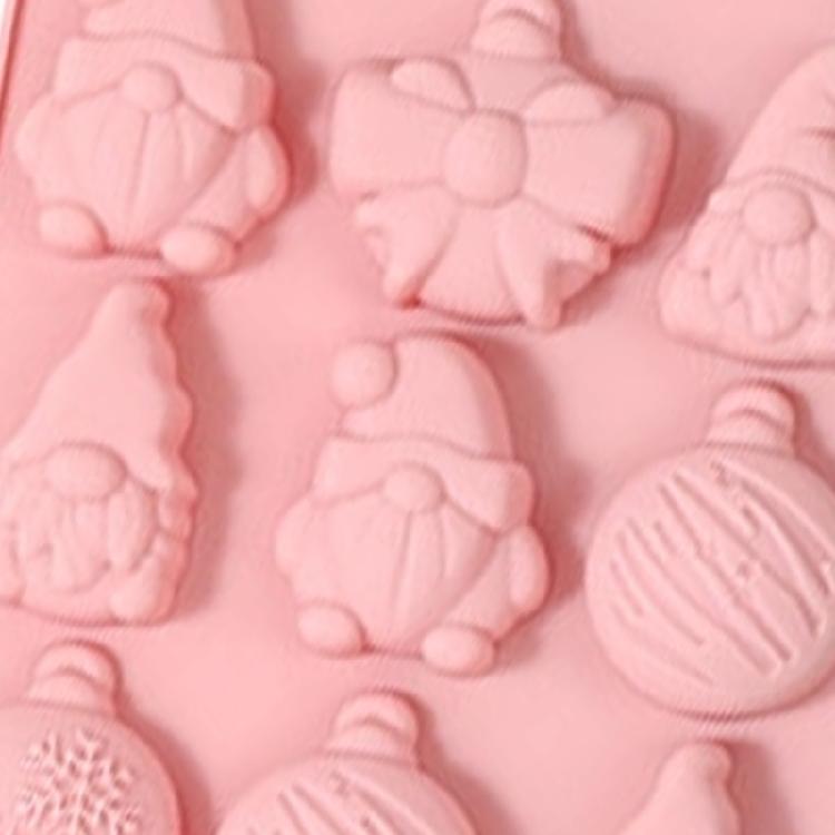 Flexible Silicone Molds For Holiday Cookie Chocolate Santa Theme Food Safe Baking Mould For Family Activity