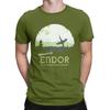 Men T-Shirt Welcome To Endor Star Wars Casual Pure Cotton Tees Short Sleeve Disney T Shirt Round Collar Clothes Printed