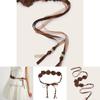 Retro Bohemian Waist Cord With Fabric Flower Embellishment For Dress Styling