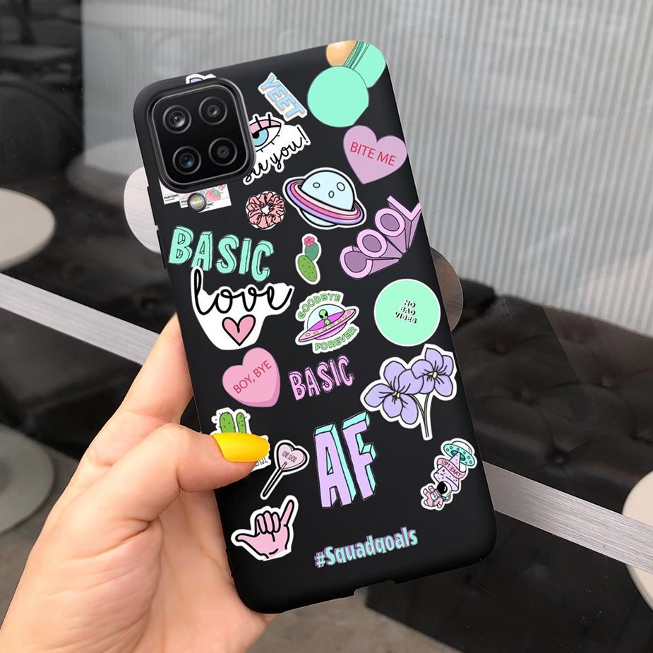 Für Samsung Galaxy A12 Hülle M12 F12 Cue Süßigkeiten Bemalte Abdeckung Weiche Silikon Handyhülle Für Samsung A12 M 12 GalaxyA12 Coque Bumper