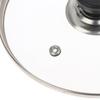 Visible Pot Cover Tempered Glass Pot Lid Stainless Steel Rimmed Pan Lid Spill Shatter-Proof Round Chef Glass Cover