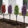 Bamboo Leaf Artificial Lavender Stake Flower No Fade Simulation Lavender Plant  Patio Lawn