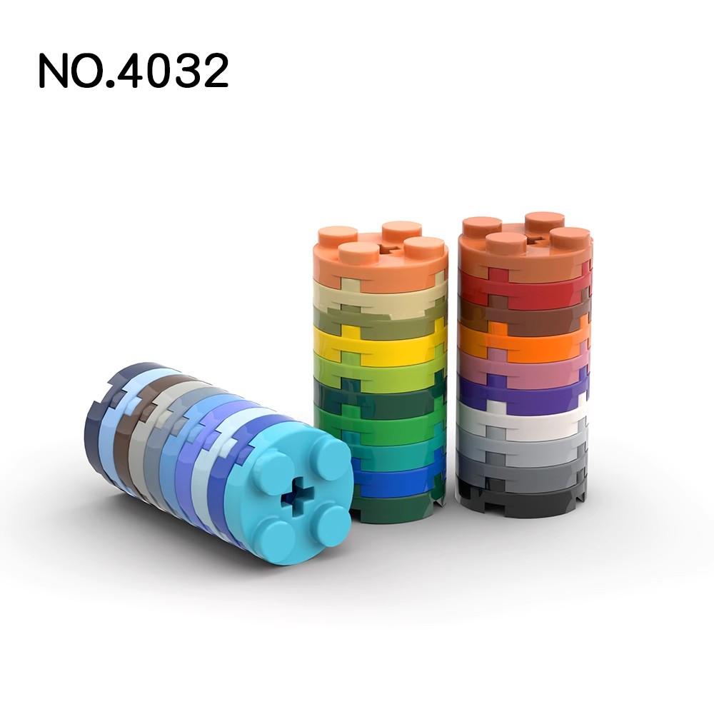 Non-Toxic 50Pcs Moc Assembles Particles 4032 Plate Round 2 X 2 With Axle Hole Building Blocks Parts Kids Parts Toys Diy Educational