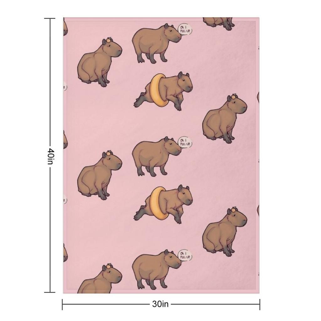 Capybara Bunch Throw Blanket Hairys Plaid On the Sofa For Sofa Thin Christmas Gifts Blankets