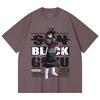 230 Gsm 100% Cotton Dragon Ball V16 Black Goku Print Unisex Heavy Cotton T Shirt
