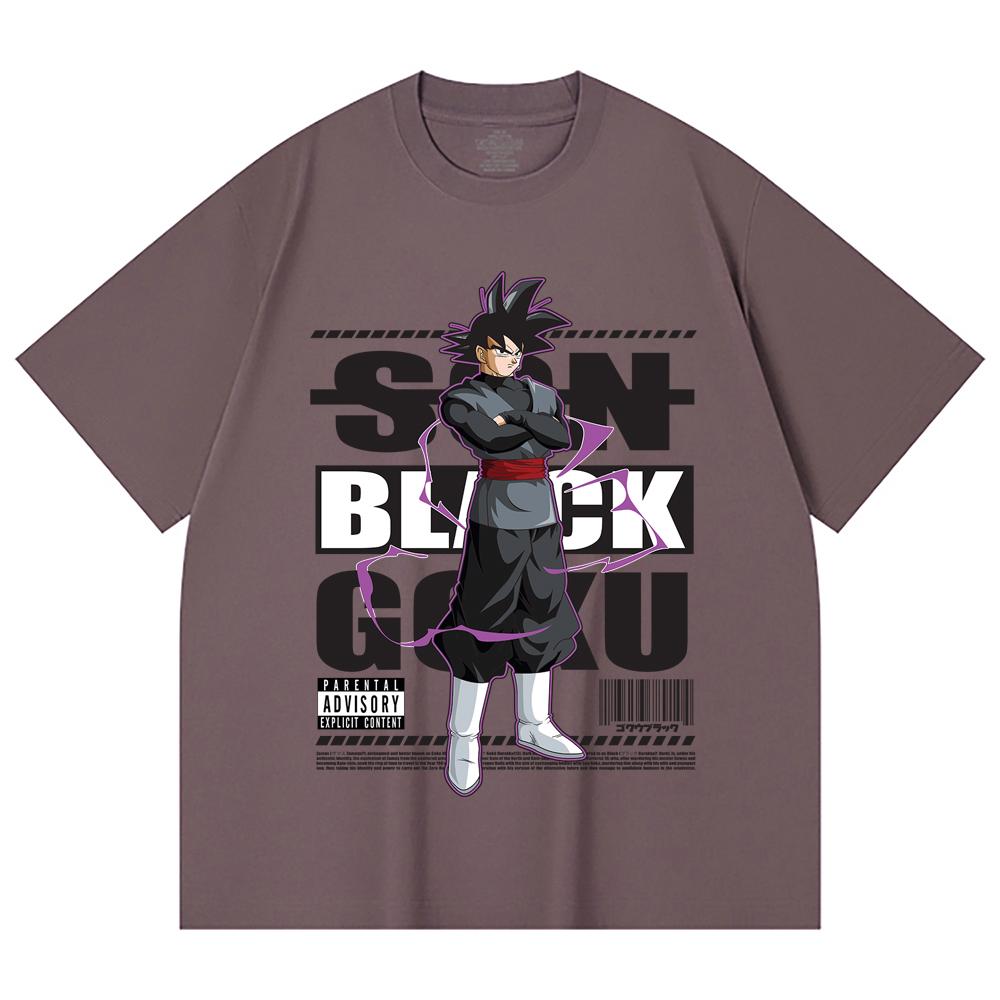 230 Gsm 100% Cotton Dragon Ball V16 Black Goku Print Unisex Heavy Cotton T Shirt