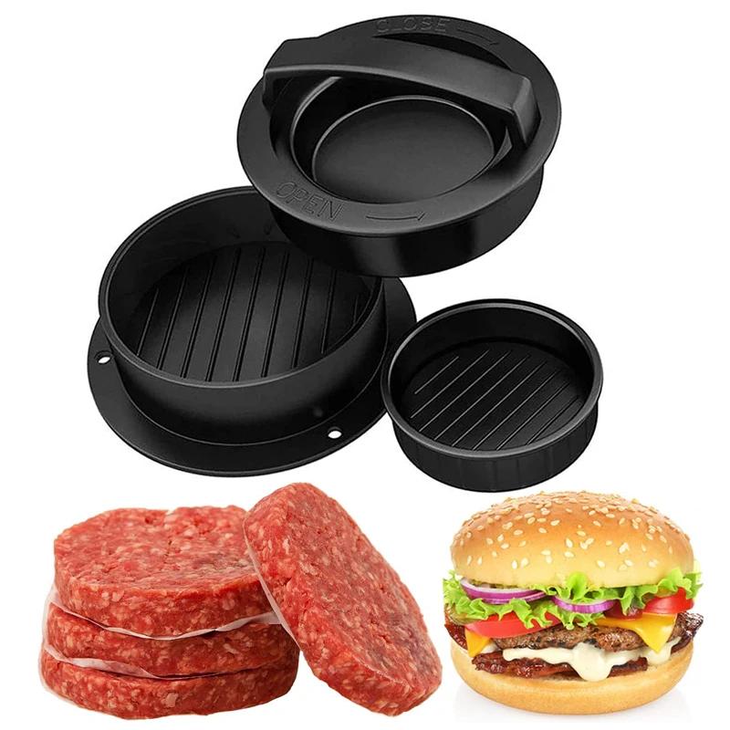Molde para hamburguesas ABS, prensa para hamburguesas, molde para hamburguesas rellenas, máquina para hacer hamburguesas redondas de carne de res, utensilios de cocina, accesorios de cocina