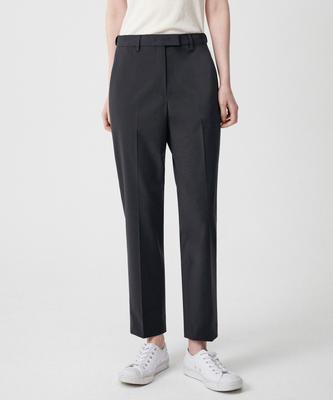 MUSINSA STANDARD WOMAN [Cooltandard] Women'S Slim Straight Hidden Banding Slacks [Gray]