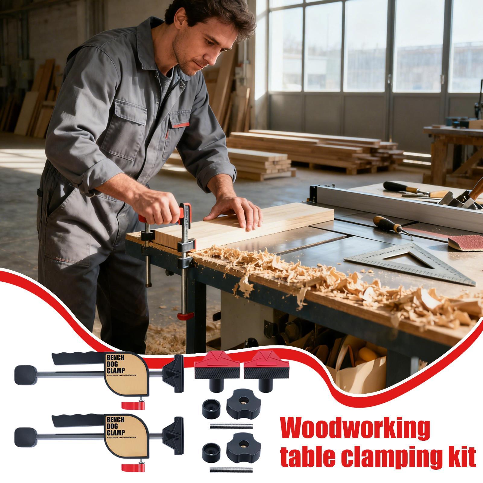 

Woodworking Clamps Adjustable Quick Release Woodworking Tools Benches Wood Working Desktop Clip Set For Saw Rail Assembly Gluing China Mainland
