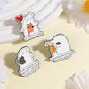 12 Styles Fitness Flork Meme Enamel Pins Funny Cartoon Humor Love Cats Sport Brooches Lapel Badge Jewelry Gifts for Friends