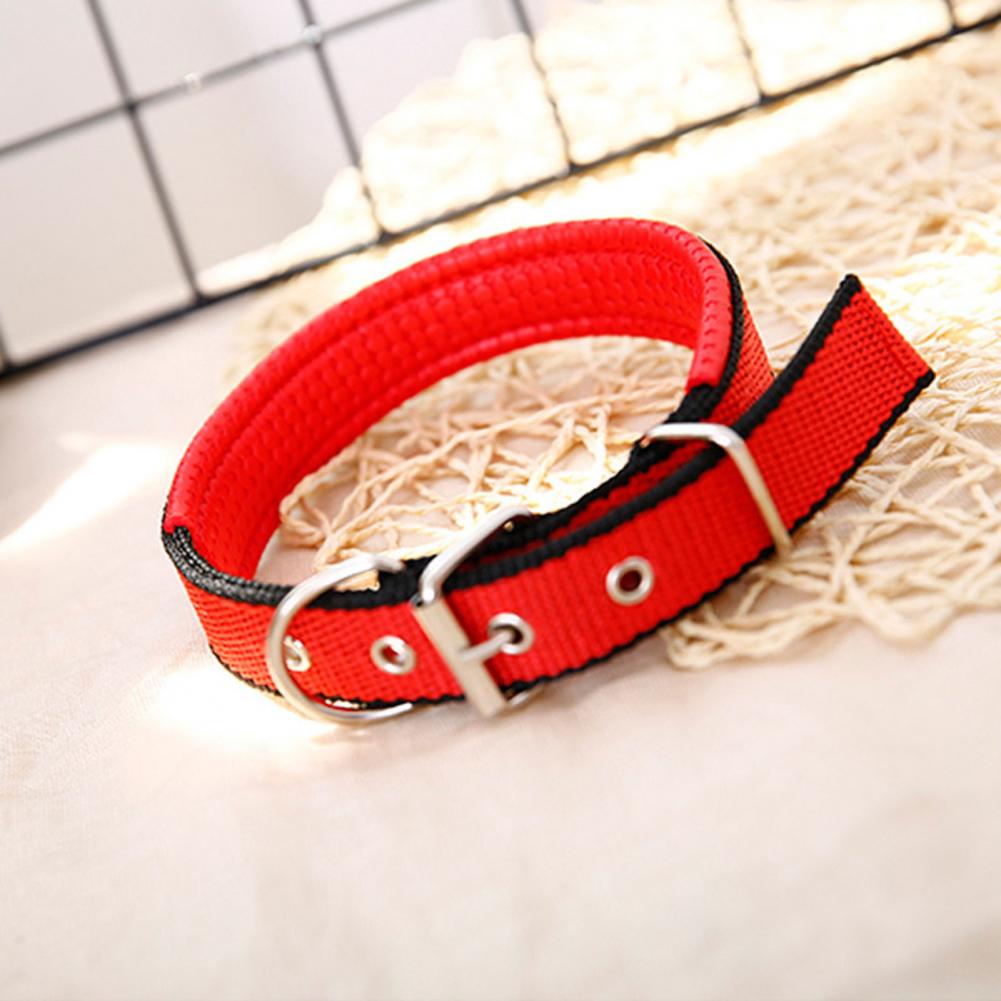 Dog Collars Nylon Adjustable Dog Neck Circle Longlasting Pet Neck Strap With Traction Ring Teddy Keji Pitbull Pet Supplies