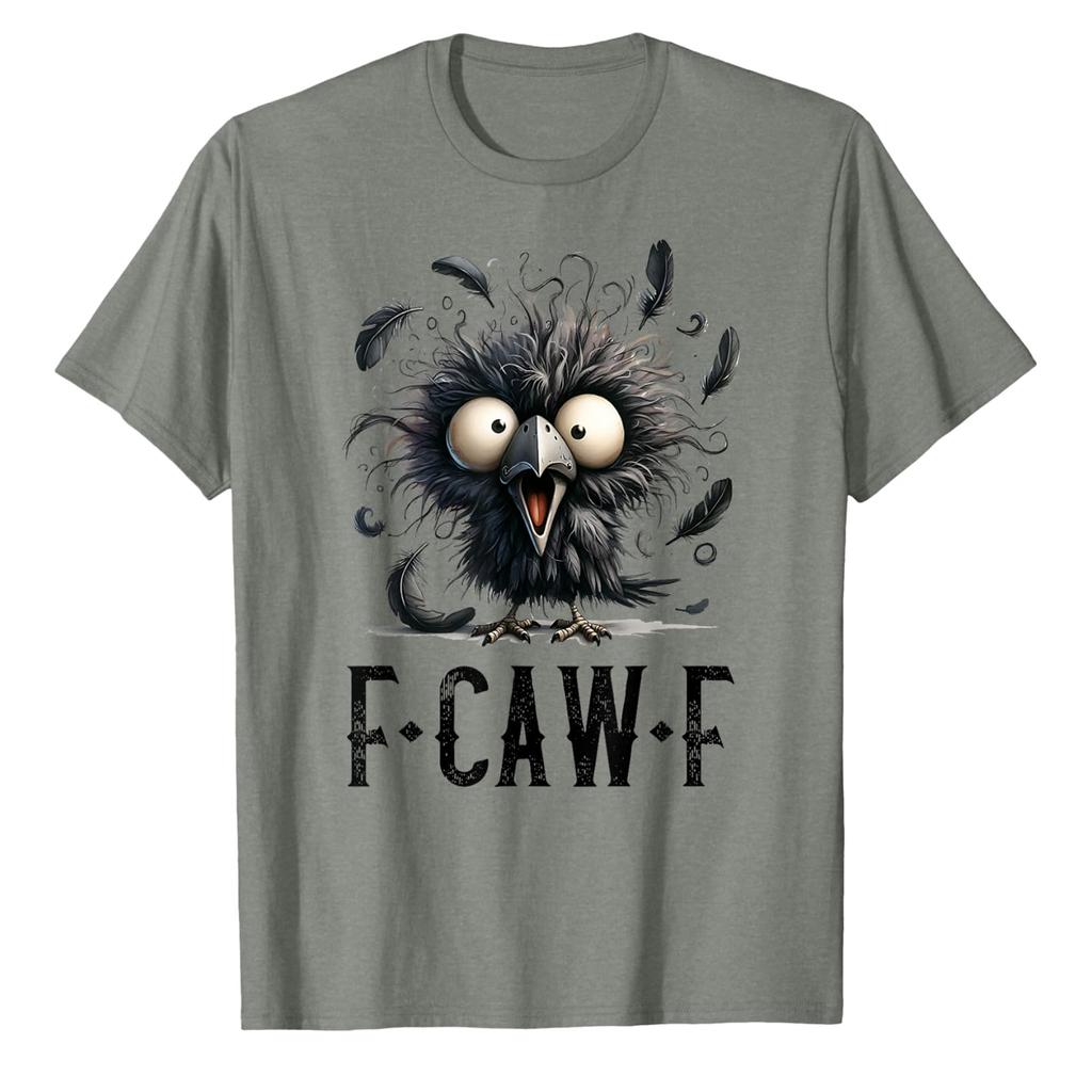 Funny F Caw F Chicken Rooster Cawing F-Caw-F Saying Pun T-Shirt