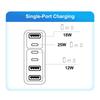 55W QC 3.0 Six-Port Fast Mobile Charger with PD, USB Ports, EU/US/UK Compatibility