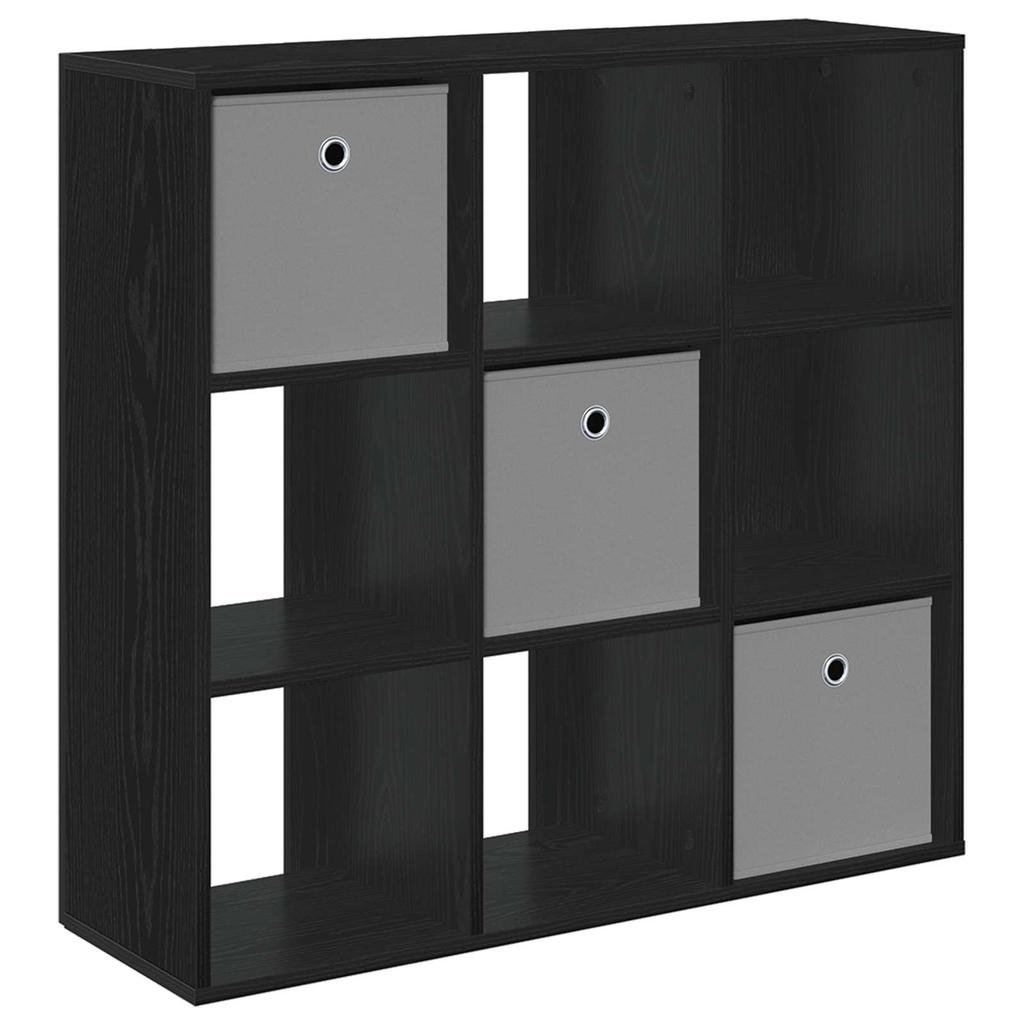 Sideboard in Black Oak Look 88.5 x 29 x 84.5 cm