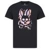 Psycho Bunny Herren T-Shirt Waverly Grafik Hasenlogo Rundhals T-Shirt in Dunkelblau