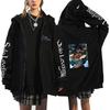 Solo Leveling Harajuku Anime Zipper Hoodies Mens Casual Zipper Coats Cartoon Printed Sweatshirts Hip Hop Hoody Streetwear Hooded Cardigan Tops