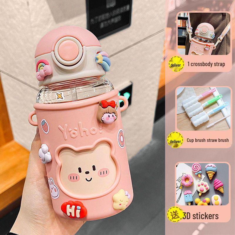 

Детская чашка-поильник с трубочкой «Динозавр» - Большая вместимость, милая и портативная для лета 600ml