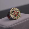 Anello da Uomo Punk alla Moda con Croce Rossa Dominante Templare