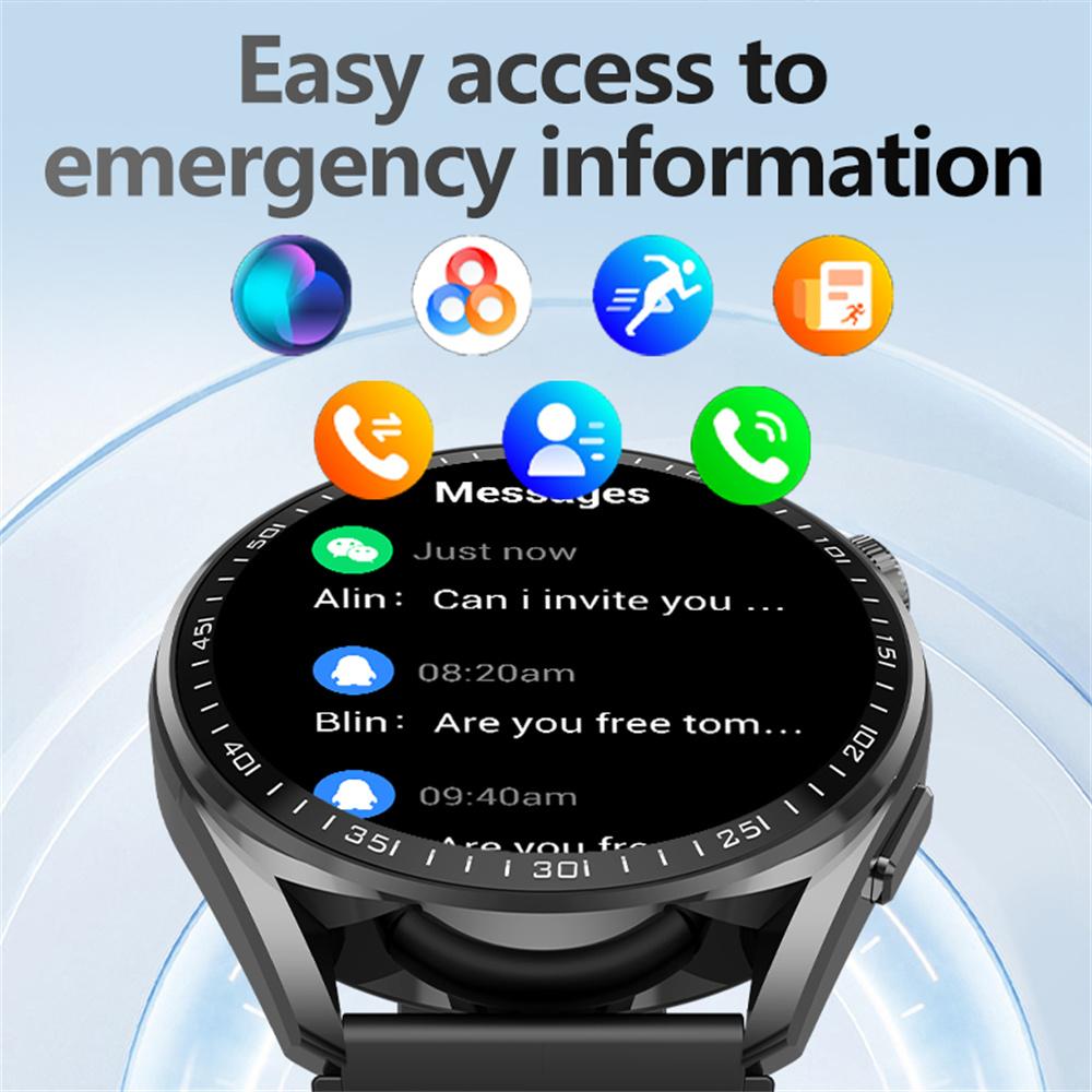 HX04Pro 1.43 Inch Smart Watch Bluetooth-compatible Call Health Monitoring Waterproof Wrist Watch