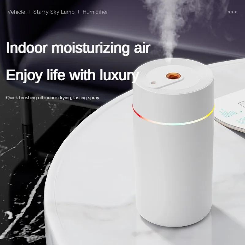 Starry Zenithcar Car Diffuser USB Rechargeable Humidifier Bright Sky Projection Star Sky Lamp Atmosphere Light Car Diffuser