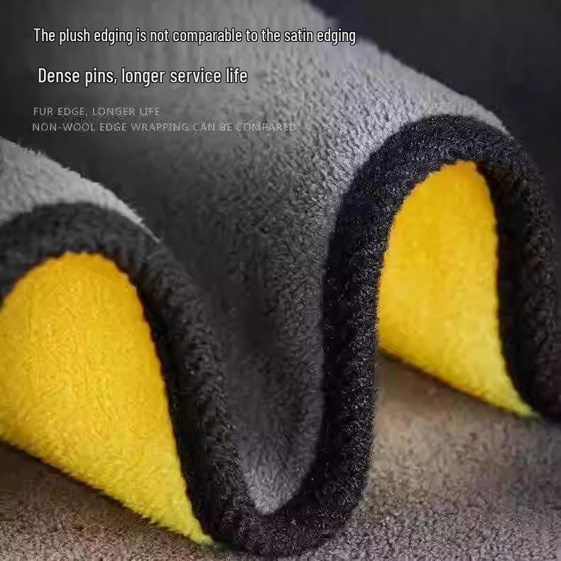 Thickened Double-Sided Car Wash Towel - Lint-Free, Non-Scratch, Absorbent Coral Fleece