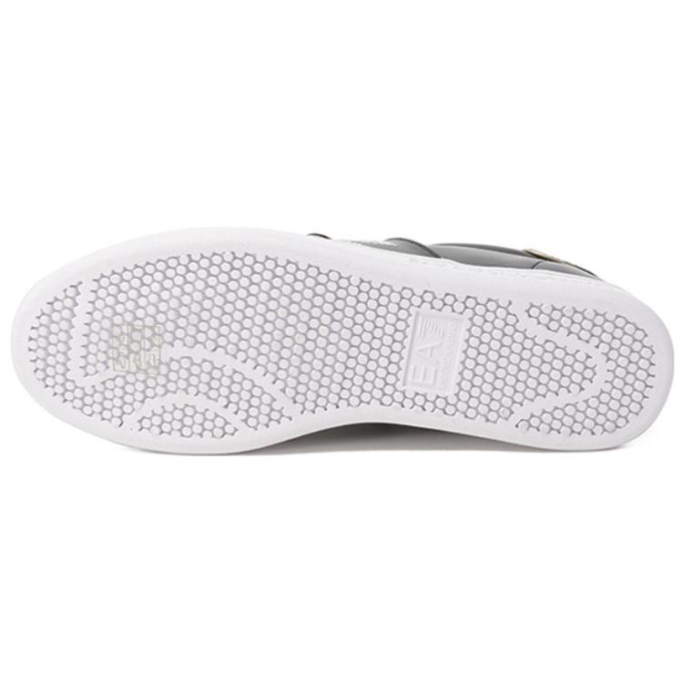 Emporio Armani Round Toe Lace-Up Comfortable Low-Top Sneakers Unisex Sneakers Black X8X102XK346M700