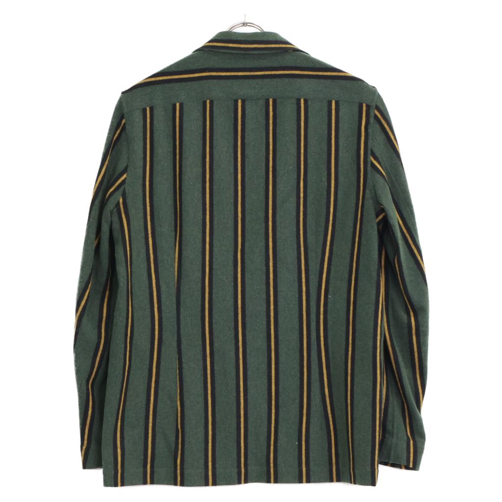 LARDINI JK.1006 Green x Yellow Stripe Boutonniere Tailored Jacket Jacket S greenUsed