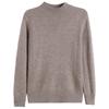 Women's Cashmere Wool Sweater - Autumn Winter, Warm Loose Fit, Half High Collar, Pure Color, Thickened Mother's Wear