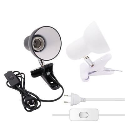 Black White E27 Desk Lamp for Dorm Room Clip DIY Table Lamp Holder Replaceable Light Source Led Table Lamp Clip Lamp for Reading