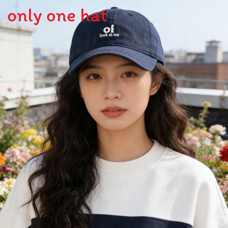 Cotton Baseball Cap With Embroidered Letters For Casual Sun Protection And Sunshade