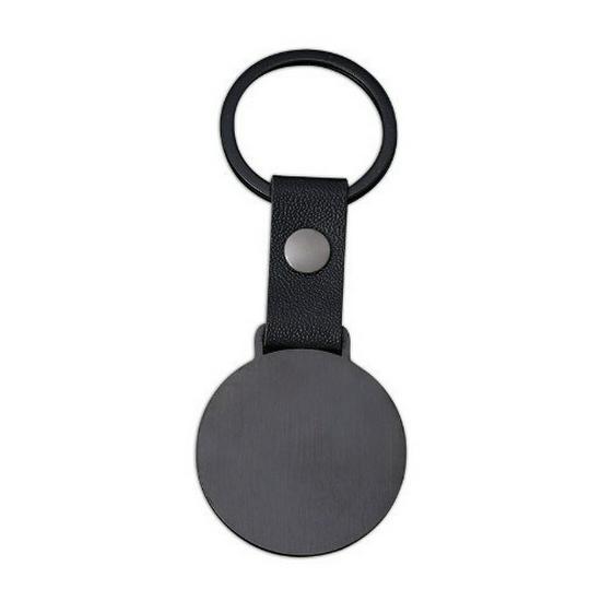 Stainless Steel & Leather Dog Tag Keychain: Engravable, UV Printed, Perfect for Festivals