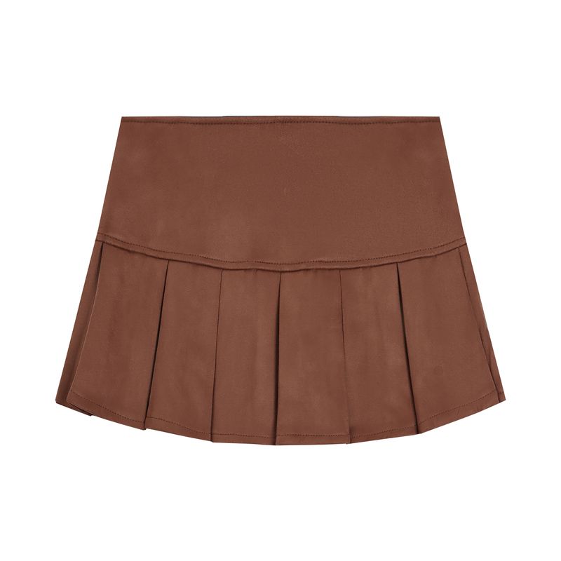 Maillard Suit Brown Suit Outwear Women's Camisole Autumn Sexy Pleated Skirt Skirt Three-Piece Suit