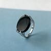 S925 Ayar Gümüş Doğal Büyük Siyah Akik Taşı Yüzük 13*18mm Oval Şekilli Vintage Siyah Yüzükler Erkekler İçin Hassas Takı