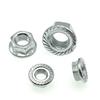 Anti-slip Hexagon Knurled Flange Nut with Washer, Galvanized, Sizes M3-M16