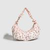 New Versatile Pleated Lace Polka Dot Dumpling Bag Drawstring Zipper Messenger Canvas Bag Commuter Tote Bag Women