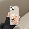 Miroir Corgi amusant pour coque de téléphone portable iPhone17 16pro boutons plaqués x Apple 14 tout compris 15 niche