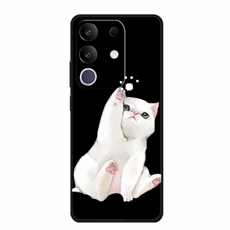 Cartoon Case For Vivo T4x 5G Case Soft TPU Black Silicone Back Cover For Vivo Y300T Y29 4G Phone Case Fundas Shockproof Coque
