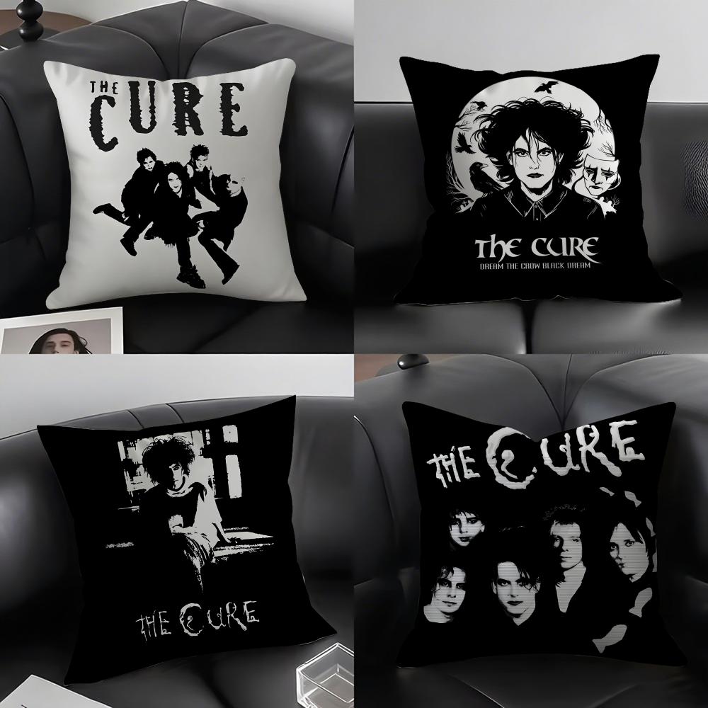 TThe CureS Rock Band Cushion Cover Pillowcase Ultra Soft Skin Friendly Fabric Cloud Like Comfort Concealed Zipper