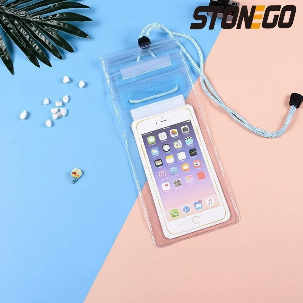 Touch Screen Compatible Waterproof Swimming Mobile Phone Case Transparent Protective Cover for Smartphones