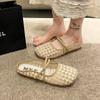 Summer New Baotou Half Dragged One Foot Casual Cool Slippers with Ladies' Style Matching Skirt