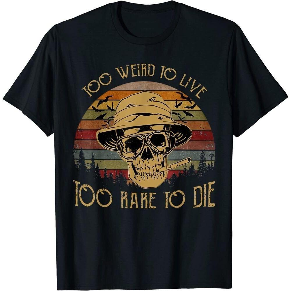 Футболка унисекс Too Weird Live Too Rare Die Vintage Skull S чёрный